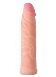 Телесная насадка без мошонки на Harness с коннектором BLACK LINE - 17,5 см. - LOVETOY (А-Полимер) - купить с доставкой в Мытищах