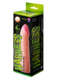 Фаллическая насадка на трусики харнесс - 17,5 см. - LOVETOY (А-Полимер) - купить с доставкой в Мытищах