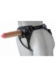 Черный пояс-трусики с насадкой  Soft-Принц  - 17 см. - LOVETOY (А-Полимер) - купить с доставкой в Мытищах