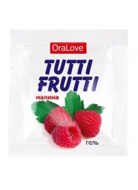 Пробник гель-смазки Tutti-frutti с малиновым вкусом - 4 гр. - Биоритм - купить с доставкой в Мытищах
