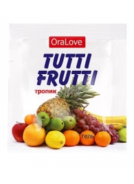 Пробник гель-смазки Tutti-frutti со вкусом тропических фруктов - 4 гр. - Биоритм - купить с доставкой в Мытищах