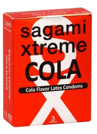 Ароматизированные презервативы Sagami Xtreme COLA - 3 шт. - Sagami - купить с доставкой в Мытищах