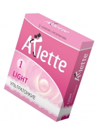 Ультратонкие презервативы Arlette Light - 3 шт. - Arlette - купить с доставкой в Мытищах