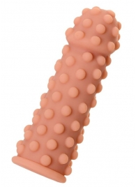 Телесная реалистичная насадка KOKOS Extreme Sleeve 02 с дополнительной стимуляцией - 12,7 см. - KOKOS - в Мытищах купить с доставкой