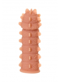 Телесная реалистичная насадка KOKOS Extreme Sleeve 04 с дополнительной стимуляцией - 12,7 см. - KOKOS - в Мытищах купить с доставкой