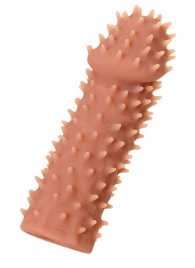 Телесная реалистичная насадка KOKOS Extreme Sleeve 07 с дополнительной стимуляцией - 12,7 см. - KOKOS - в Мытищах купить с доставкой