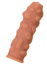 Телесная реалистичная насадка KOKOS Extreme Sleeve 11 с дополнительной стимуляцией - 12,7 см. - KOKOS - в Мытищах купить с доставкой