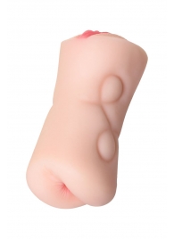 Телесный двусторонний мастурбатор Rich Fruit - вагина и анус - ToyFa - в Мытищах купить с доставкой