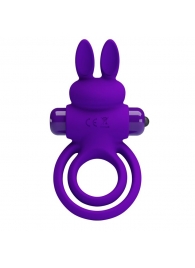 Фиолетовое эрекционное кольцо с вибростимуляцией клитора Vibrant Penis Ring III - Baile - в Мытищах купить с доставкой