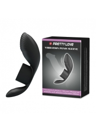 Черное кольцо на пенис с вибрацией Vibration Penis Sleeve - Baile - в Мытищах купить с доставкой