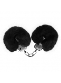 Черные меховые наручники Love с ключиками - Baile - купить с доставкой в Мытищах