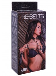 Черный поводок и чокер с кольцом Rada - Rebelts - купить с доставкой в Мытищах