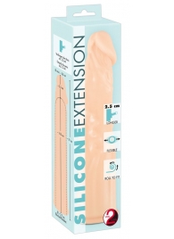 Телесная насадка-удлинитель Silicone Extension - 19 см. - Orion - в Мытищах купить с доставкой