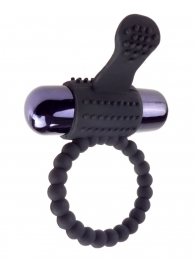 Черное эрекционное виброкольцо Vibrating Silicone Super Ring - Pipedream - в Мытищах купить с доставкой
