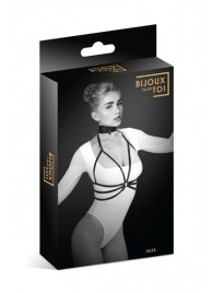 Черная упряжь на грудь Julia - Bijoux Pour Toi - купить с доставкой в Мытищах