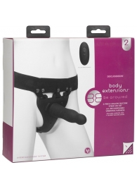 Черный полый вибрострапон Body Extensions BE Aroused - 17,78 см. - Doc Johnson - купить с доставкой в Мытищах