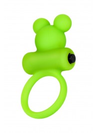 Зеленое виброкольцо на пенис A-Toys - A-toys - в Мытищах купить с доставкой