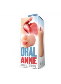 Телесный мастурбатор-ротик с язычком Oral Anne - Blush Novelties - в Мытищах купить с доставкой
