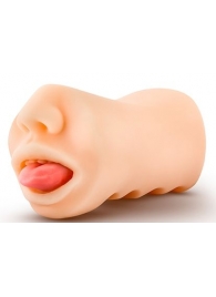 Телесный мастурбатор-ротик с язычком Oral Anne - Blush Novelties - в Мытищах купить с доставкой