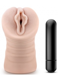 Телесный мастурбатор-вагина с вибропулей Ashley - Blush Novelties - в Мытищах купить с доставкой