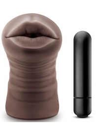 Коричневый мастурбатор-ротик Heather - Blush Novelties - в Мытищах купить с доставкой