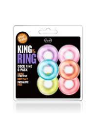 Набор из 6 эрекционных колец King of the Ring - Blush Novelties - в Мытищах купить с доставкой