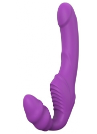 Фиолетовый безремневой вибрострапон DOUBLE DIPPER - Dream Toys - купить с доставкой в Мытищах