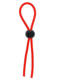 Красное эрекционное лассо с одной бусиной-утяжкой STRETCHY THIN LASSO - Dream Toys - в Мытищах купить с доставкой
