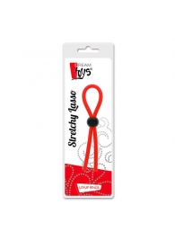 Красное эрекционное лассо с одной бусинкой-утяжкой STRETCHY THICK LASSO - Dream Toys - в Мытищах купить с доставкой
