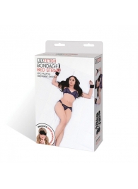 Чёрные манжеты для фиксации на кровати Bondage Bed Strap - Lux Fetish - купить с доставкой в Мытищах