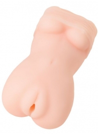 Телесный мастурбатор в виде женской фигурки - Toyfa Basic - в Мытищах купить с доставкой