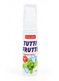 Гель-смазка Tutti-frutti со вкусом сладкой мяты - 30 гр. - Биоритм - купить с доставкой в Мытищах
