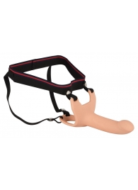 Силиконовый полый страпон на ремнях Silicone Strap-on - 16 см. - Orion - купить с доставкой в Мытищах
