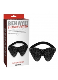 Черная маска на глаза Behave - Chisa - купить с доставкой в Мытищах