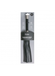 Черная плеть Easytoys Flogger With Metal Grip - 38 см. - Easy toys - купить с доставкой в Мытищах