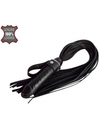 Черная плеть  Ковбой  с ручкой-фаллосом - 55 см. - Sitabella - купить с доставкой в Мытищах