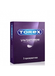 Презервативы Torex  Ультратонкие  - 3 шт. - Torex - купить с доставкой в Мытищах