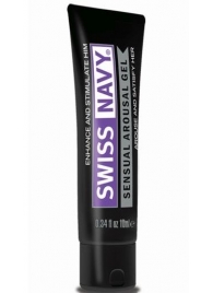 Возбуждающий гель-лубрикант на водной основе Sensual Arousal Lubricant - 10 мл. - Swiss navy - купить с доставкой в Мытищах