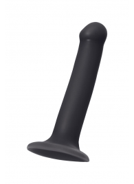 Черный фаллос на присоске Silicone Bendable Dildo M - 18 см. - Strap-on-me - купить с доставкой в Мытищах