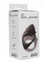 Черное эрекционное виброкольцо Pure Passion Sunset - Lola Games - в Мытищах купить с доставкой