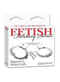 Металлические наручники Beginner s Metal Cuffs - Pipedream - купить с доставкой в Мытищах