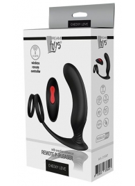 Черный массажер простаты REMOTE P-PLEASER - Dream Toys - в Мытищах купить с доставкой
