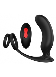 Черный массажер простаты REMOTE P-PLEASER - Dream Toys - в Мытищах купить с доставкой