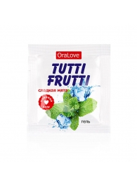 Пробник гель-смазки Tutti-frutti со вкусом мяты - 4 гр. - Биоритм - купить с доставкой в Мытищах