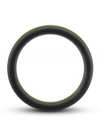 Черно-зеленое эрекционное кольцо Silicone Go Pro Cock Ring - Blush Novelties - в Мытищах купить с доставкой