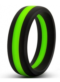 Черно-зеленое эрекционное кольцо Silicone Go Pro Cock Ring - Blush Novelties - в Мытищах купить с доставкой