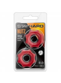 Набор из 2 красных фигурных эрекционных колец NUTZ - Blush Novelties - в Мытищах купить с доставкой
