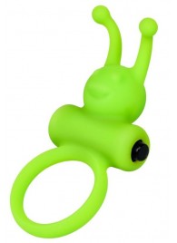 Зеленое эрекционное виброкольцо на пенис Cock Ring - A-toys - в Мытищах купить с доставкой