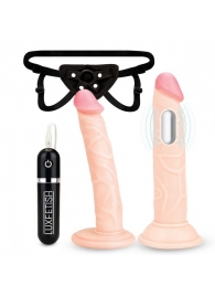 Регулируемые трусики с 2 насадками - 16 и 15 см. - Lux Fetish - купить с доставкой в Мытищах