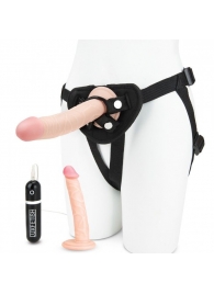 Регулируемые трусики с 2 насадками - 16 и 15 см. - Lux Fetish - купить с доставкой в Мытищах